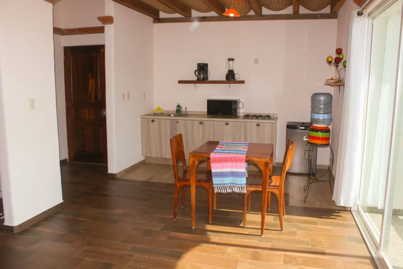 kitchen and dinner hotel in sayulita villa los corales